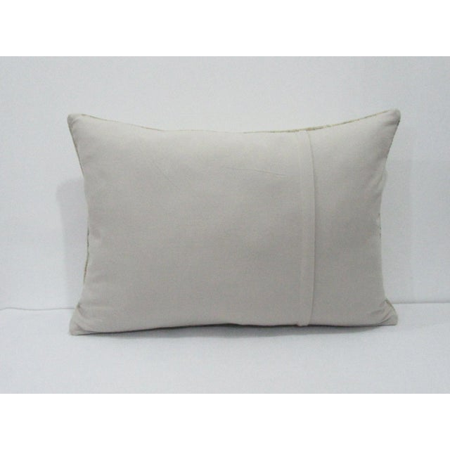 Mid-Century Modern Beige & Green Pillow Cover For Sale - Image 3 of 4