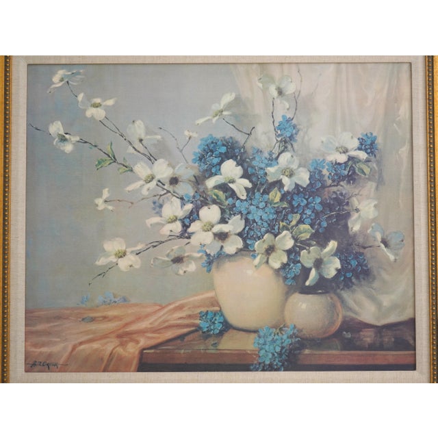 1980s A.d. Greer Oil on Canvas Still Life Flowers Signed For Sale - Image 5 of 11
