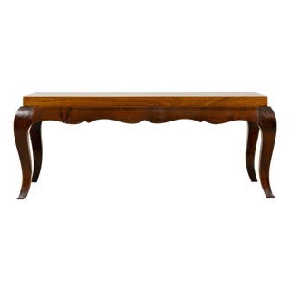 1940s French Art Deco Walnut Parquetry Coffee Table For Sale