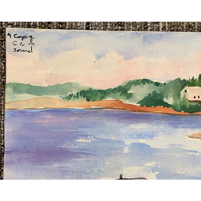 1950s Puget Sound Coastal Watercolor by Matthews For Sale - Image 4 of 4