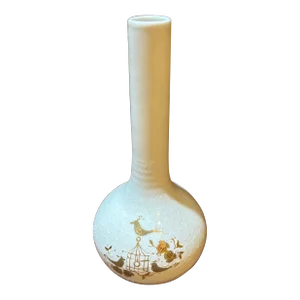 Mid-Century Romance Collection by Rosenthal Designed by Bjorn Wiinblad Vase With Gold