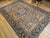 Persian Vintage Persian Heriz Rug, Hand-Knotted Wool, Geometric Medallion Pattern,Tan & Navy, 9x13 For Sale - Image 3 of 18