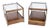 Mid-Century Modern Rectangular Cube Shape Smoked Glass Top End Tables - a Pair For Sale - Image 6 of 6