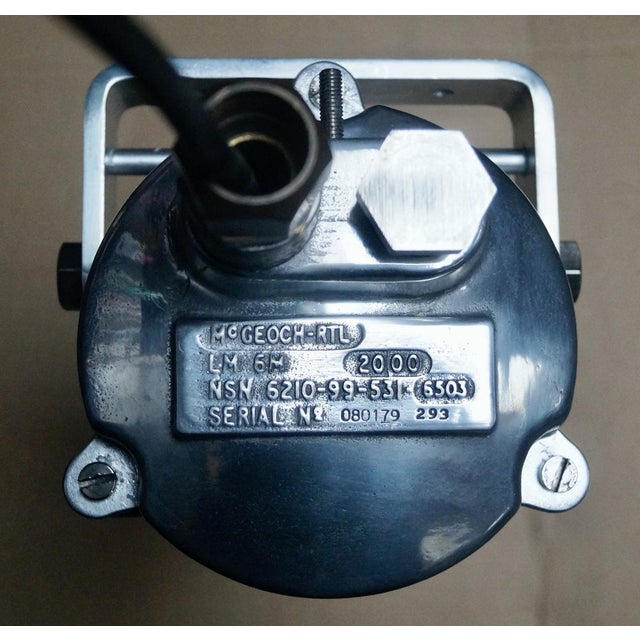 Metal Vintage McGeoch Military Aircraft Carrier Light, 1981 For Sale - Image 7 of 8