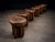 Wood Set of Six Sculptural “Denúncia” Stools in Solid Reclaimed Wood, Brazil, 1970s For Sale - Image 7 of 14