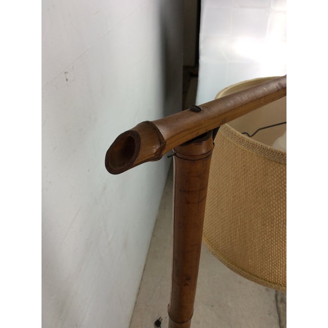 Vintage Rattan Floor Lamp With Shade For Sale - Image 11 of 18