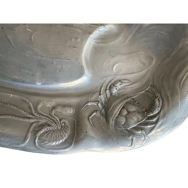 Early 1900s Kayserzinn Fish Platter Kaiserzinn Pewter For Sale In Aspen - Image 6 of 8