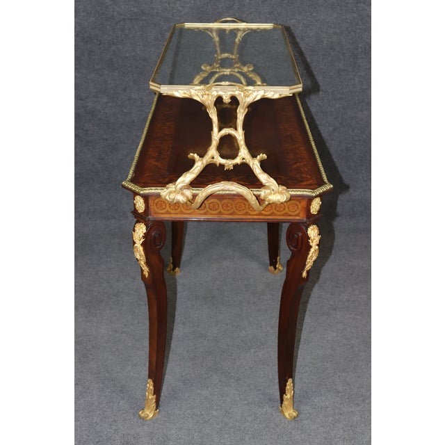 French Louis XV Gilt Bronze Inlaid Attributed Sormani Dessert Table For Sale In Philadelphia - Image 6 of 10