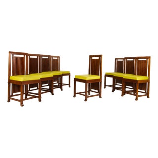 Model 614 Coonley 2 Chairs by Frank Lloyd Wright for Cassina, 1900s, Set of 8 For Sale