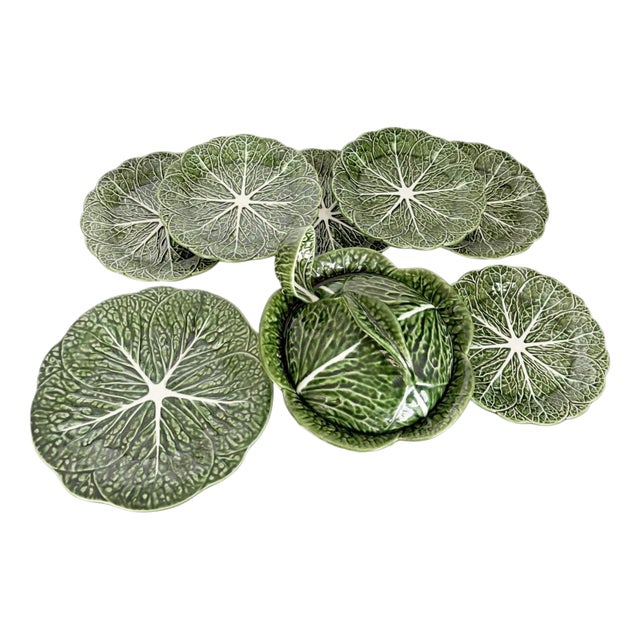 Cabbage-Shaped Soup Tureen Set, France, 1970s, Set of 9 For Sale