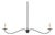 Farmhouse Currey & Co Black Linear Chandlier For Sale