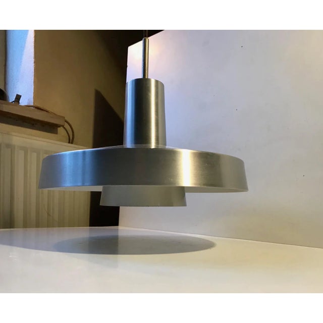 Modern Scandinavian Aluminium Ceiling Lamp by Eva & Niels Koppel for Lyfa, 1970s For Sale - Image 6 of 8