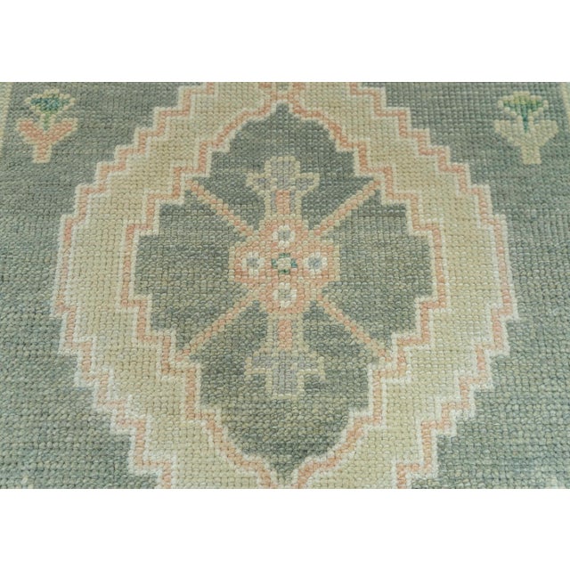 Turkish Turkish Oushak Rug 3'2"x 6'1" #19033 For Sale - Image 3 of 8