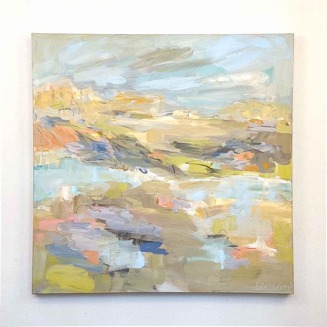 Abstract Contemporary Fine Art Abstract Painting 'Miles and Miles' by Artist Pamela Wingard For Sale - Image 3 of 3