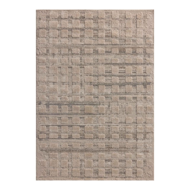 Amber Lewis x Loloi Monty Pebble / Beige 7'-10" x 10' Area Rug For Sale