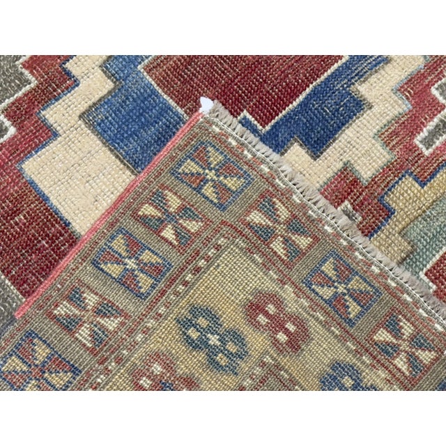 Gray Antique Caucasian Kuba Rug 4’0" X 4’7" For Sale - Image 8 of 10