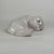 French Vintage French White Tin Glaze Terracotta Pekinese Dog Sculpture With Glass Eyes For Sale - Image 3 of 9