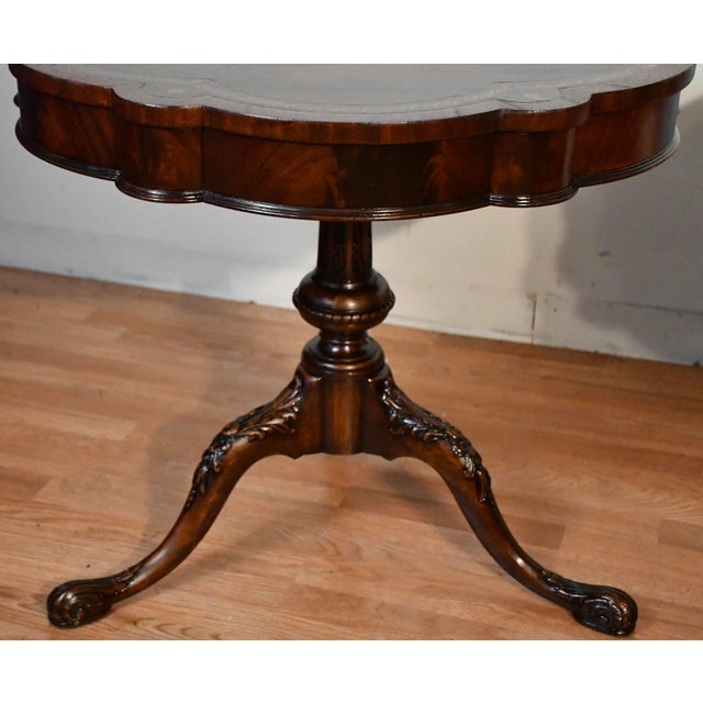 1930s Weiman English Regency Mahogany & Leather Top Pair Side Tables End Tables For Sale - Image 14 of 17