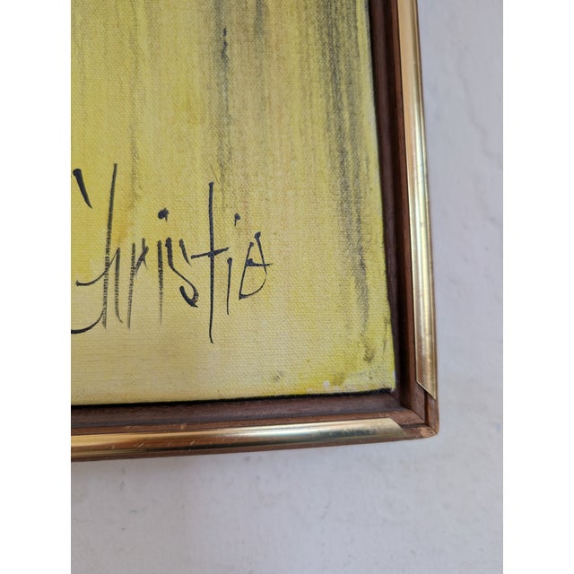 1970s Mid-Century Modern Framed Abstract Impasto Oil Painting For Sale In Miami - Image 6 of 7