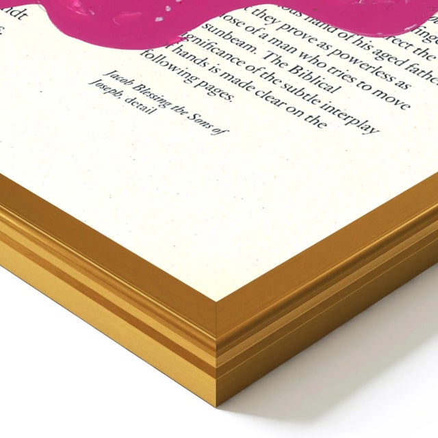 DESCRIPTION: Abstract Portrait in Pink by Virginia Chamlee in Gold Frame, Small Art Print SPECIFICATIONS: Type: Giclée Art...