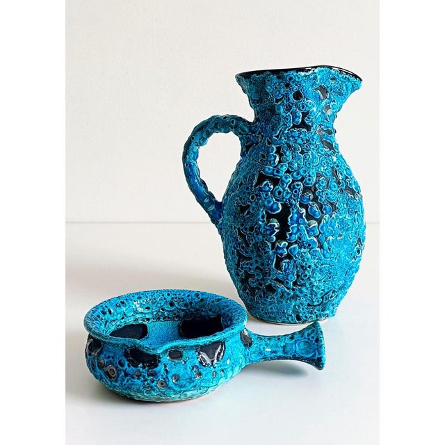 Set of two mid-century french ceramics by le cyclope, vallauris — fat lava glaze an exceptionally beautiful pair of...