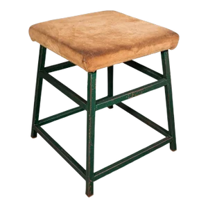 1950's Large English Vintage Industrial Lab Stool