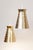 These perforated ceiling lights made of brass-plated aluminum were manufactured by the German company Hillebrand in the...