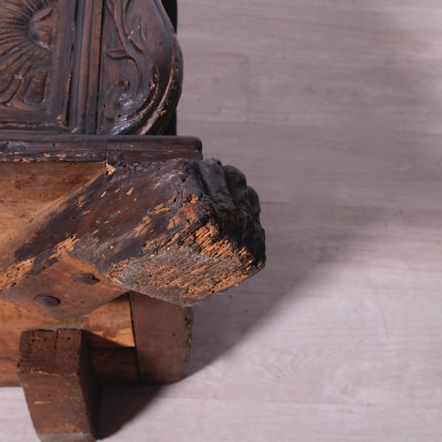 17th Century Carved Walnut Chest, Italy, 1890s For Sale - Image 16 of 18