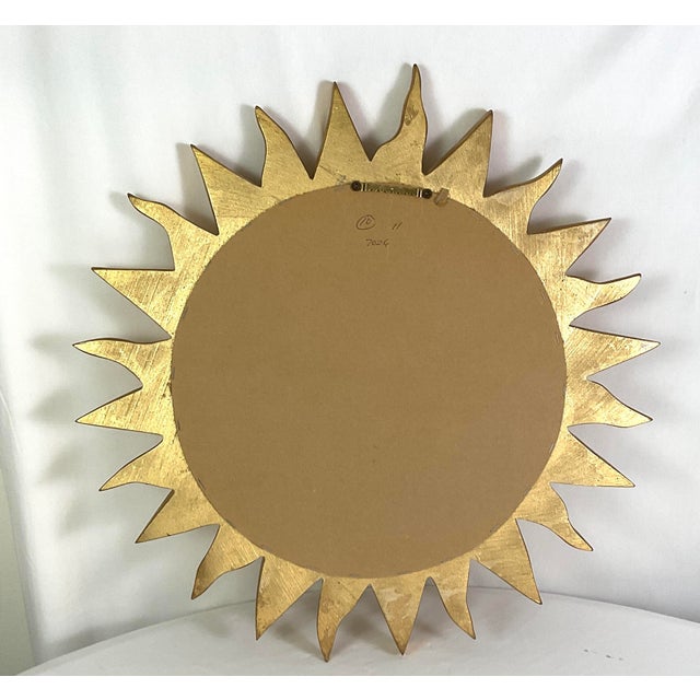 1960s Mid-Century Modern Celestial Sunburst Wall Mirror For Sale - Image 6 of 6