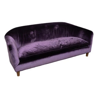 Christopher London Custom Contemporary Sofa in Purple Upholstery For Sale