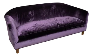 Christopher London Custom Contemporary Sofa in Purple Upholstery