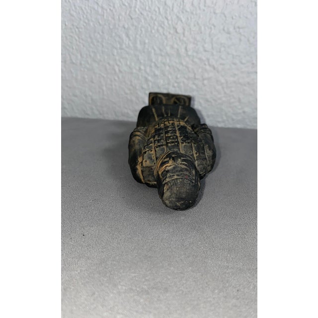 Vintage Terra Cotta Chinese Warrior Figure For Sale - Image 11 of 11