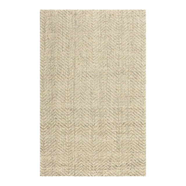 Chevron Ivory Jute Rug - 2 X 3 For Sale