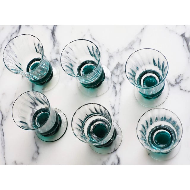 Mid-Century Modern Mid-Century Modern Italian Murano Glass Liqueur Glasses, 1960s, Set of 6 For Sale - Image 3 of 7