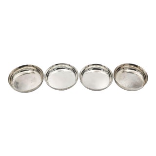 Set of Four Sterling Silver Coasters, Shreve & Co., u.s.a. Circa 1950 For Sale