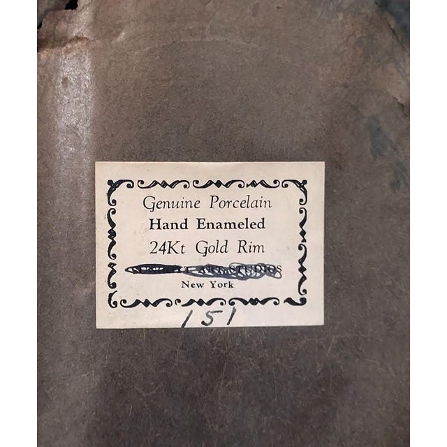 Playing Cards Wall Plaques Genuine Porcelain Hand Enameled 24k Gold Rim Ny Queen Hearts King Spades For Sale - Image 4 of 7