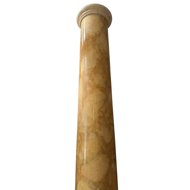Mid 20th Century Huge Neoclassical Trompe l'Oeil Faux Marble Column 131” For Sale - Image 5 of 5