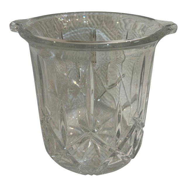 Late 20th Century Gorham Crystal Ice Bucket “Lady Anne” Pattern For Sale