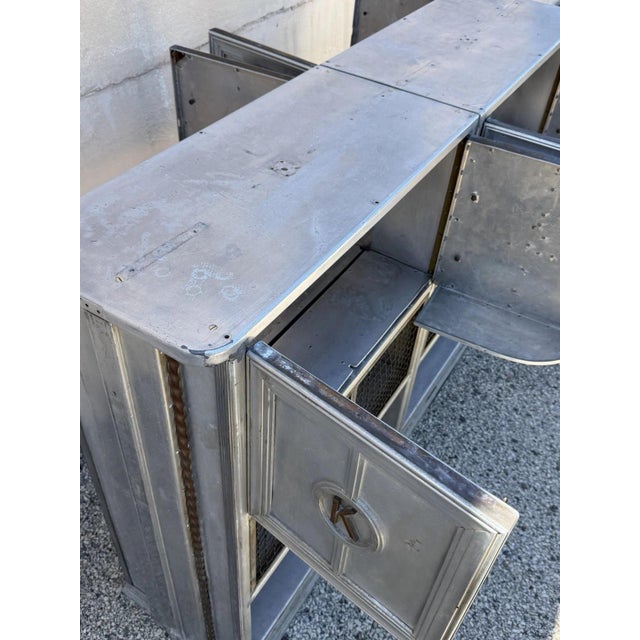 Antique Art Deco Steel Metal Dual Sided Dental Medical Cabinets Bar - A Pair For Sale - Image 12 of 18