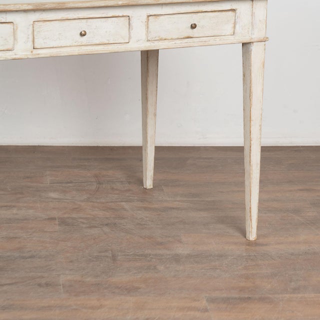 Late 19th Century White Swedish Pine Three-Drawer Table For Sale - Image 12 of 14