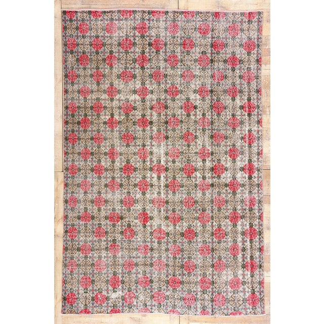 Zeki Muren Vintage Turkish Sivas Rug - 06'11 X 10'06 For Sale - Image 10 of 10