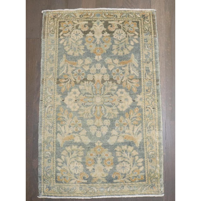 Persian Antique Zabihi Collection Persian Sarouk Small Rug For Sale - Image 3 of 7