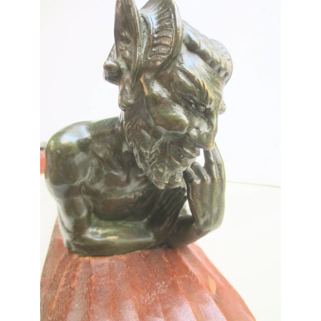 Wood Pair of Continental Bronze Figures Circa 1920s For Sale - Image 7 of 11