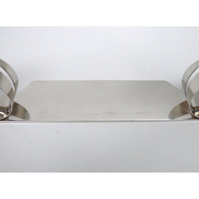 Large Art Deco Chrome-Plated Brass Picture Frame, France, 1920s For Sale - Image 10 of 18