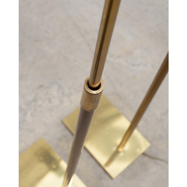 Mid 20th Century Koch & Lowy Omi Patinated Brass Pharmacy Floor Lamps - a Pair For Sale - Image 12 of 18