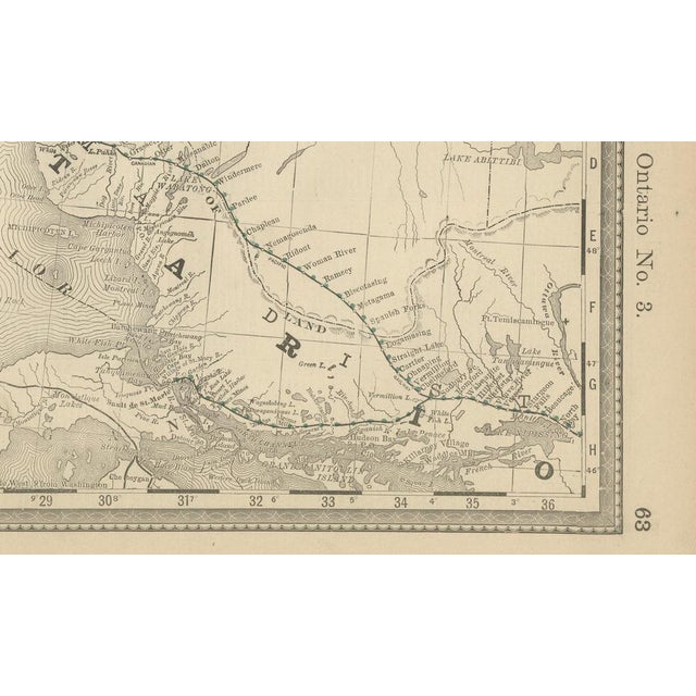Antique Ontario Map, 1888 For Sale - Image 5 of 9