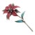 Vintage Italian Handmade Genuine Silver Poinsettia Flower Christmas Decoration For Sale