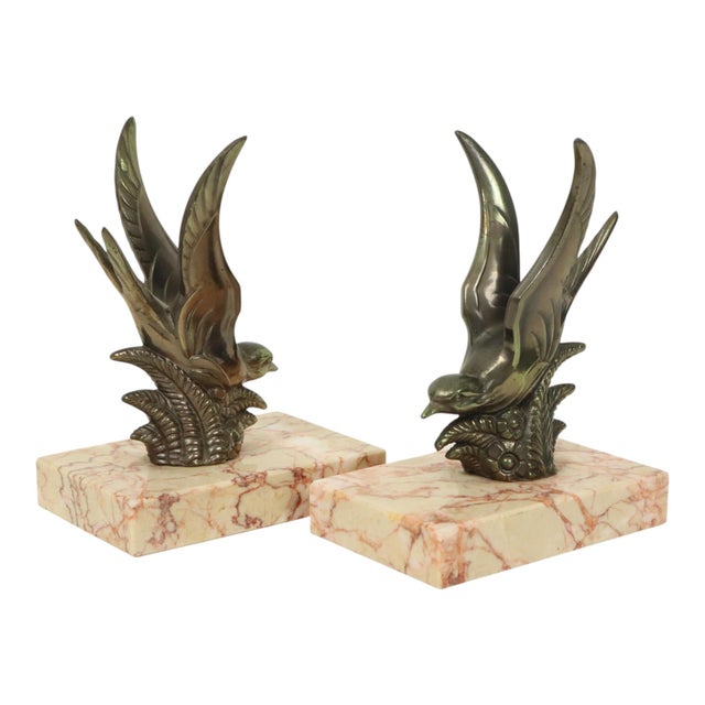 Art Deco Swallows Bookends, 1930s, Set of 2 For Sale - Image 9 of 14