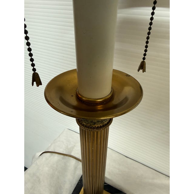 Metal Paul Hanson Nyc Brass Empire Lamp For Sale - Image 7 of 12