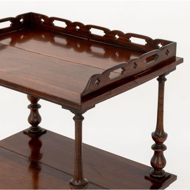 Wood Victorian Rosewood Three-Tier Whatnot For Sale - Image 7 of 12